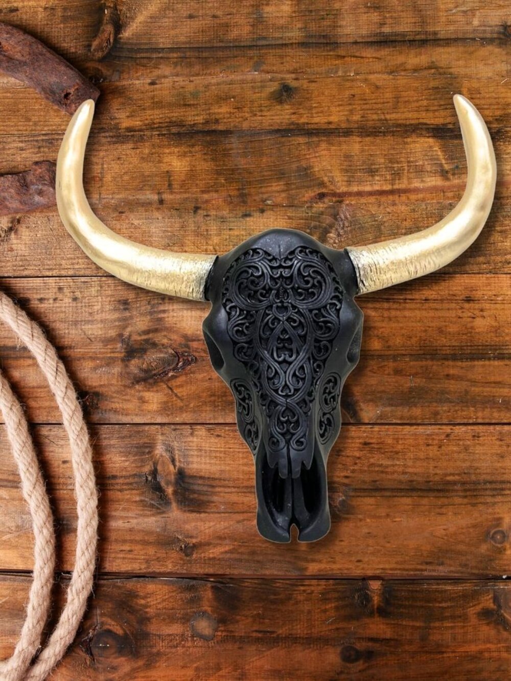 Tribal Wall Sculpture Bull Head
